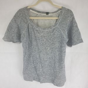 J. Crew Womans 95% Cotton T Shirt Gray Top Size S
